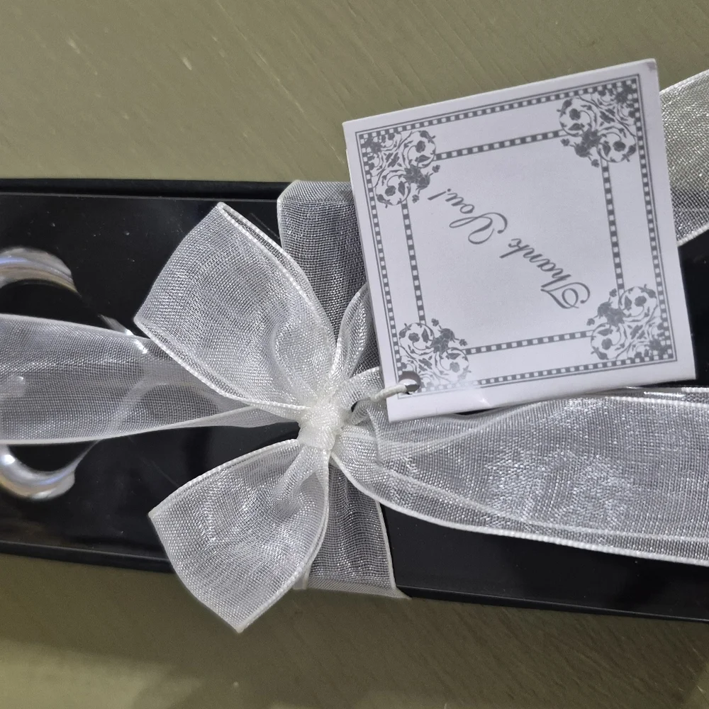 Kate Aspen Heart Wine Stopper with Silver and Black
